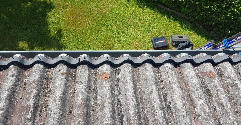 Chantier de dépose de fibrociment